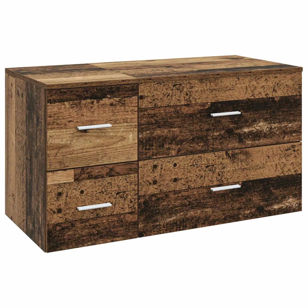 Set di mobili per il bagno 2 pz Legno antico 3404022