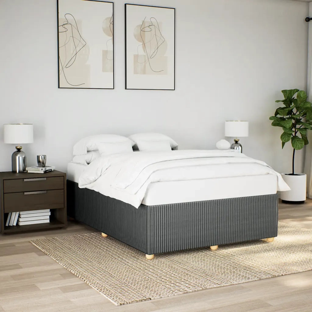 Giroletto senza Materasso Grigio Scuro 140x190 cm Tessuto 3284936