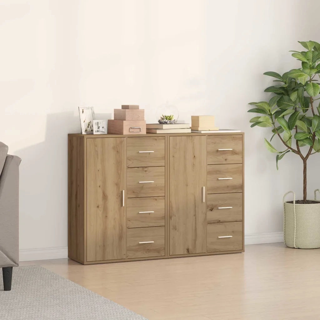 Credenza con cassetto 2 pcs Rovere artigianale 60 x 31 x 84 cm 3334312