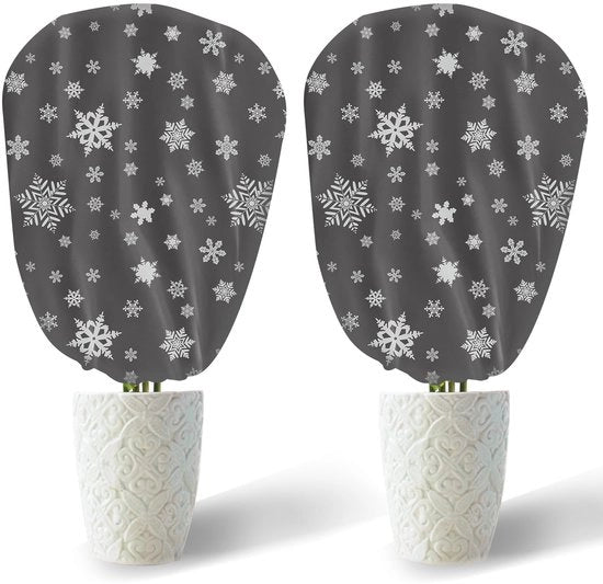 Vlieshoes invernale 70g/m² 90x110cm protezione invernale per piante, protezione dal gelo per piante, sacco di juta per proteggere piante invernali, protezione per piante di olivo (neve nera)