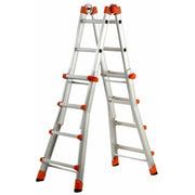 Scala multifunzione telescopica 4 + 4 in alluminio en131-4 d.lgs. 81/08