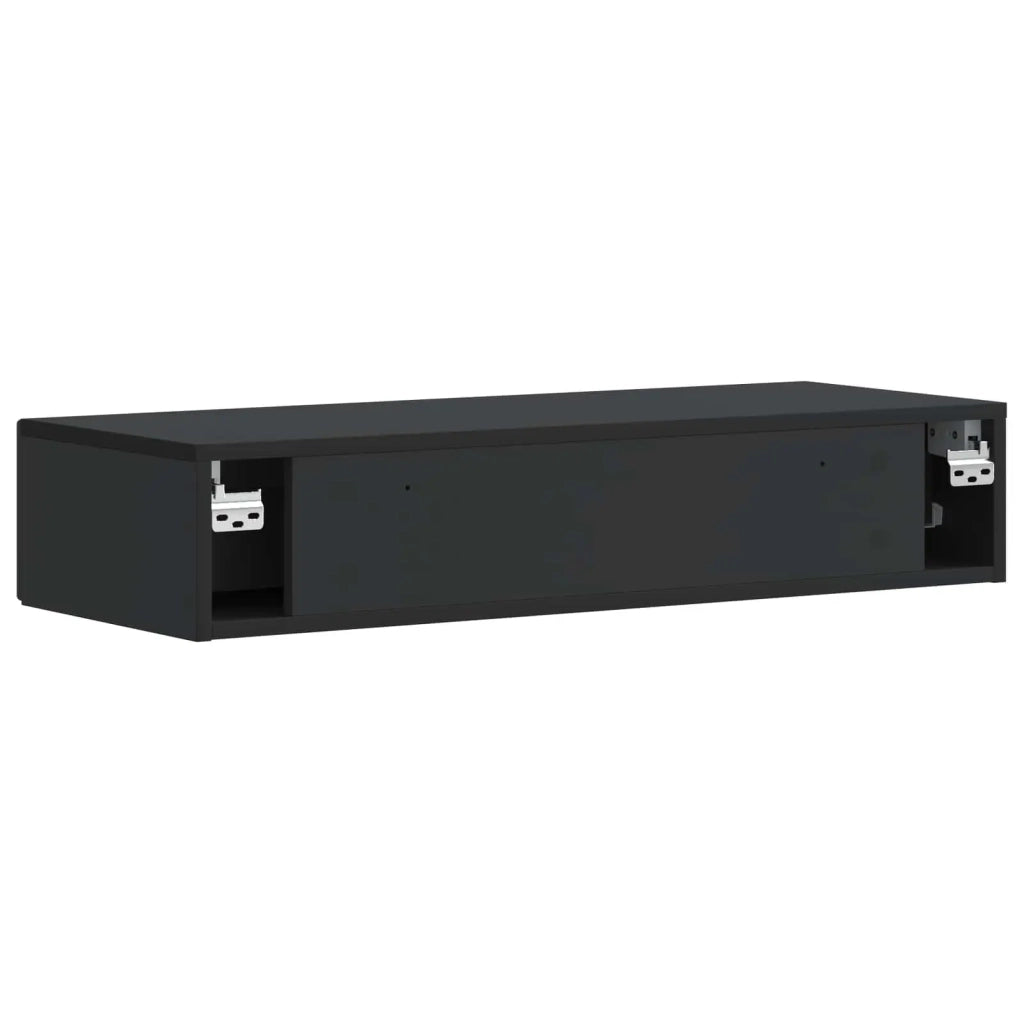Tavolino da Parete Laterale Nero 87,5 x 34,5 x 17 cm 899006