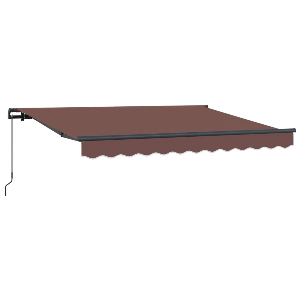 Tenda Retrattile Marrone 350 x 200 cm Tessuto 3329676