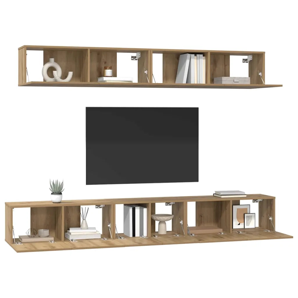Set mobile TV 5 pcs Rovere artigianale Legno multistrato 3393386