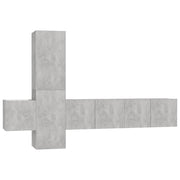 Set di mobili da 5 pezzi tra cui armadio credenza mobile TV televisore per soggiorno camera da letto salotto legno ingegnerizzato grigio 02_0024884