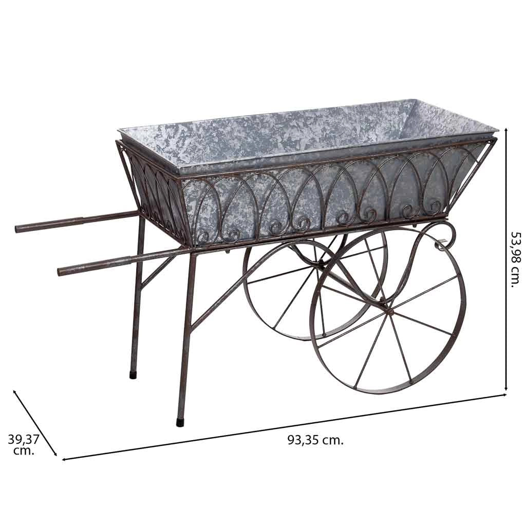Carrello espositivo in metallo nero 93,35x39,37x53,98h cm