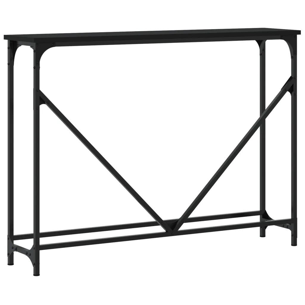 Tavolino Consolle | Tavolo d'Ingresso Nero 102x22,5x75 cm in Legno Multistrato