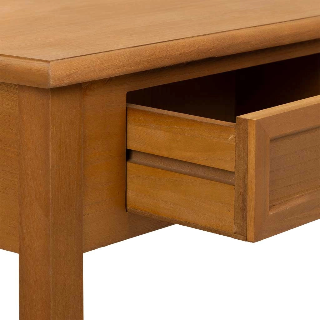 Mobile da ingresso in legno con 2 cassetti e 1 ripiano marrone 100x40x78
