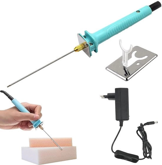 Taglierino a filo caldo per polistirolo - 10 cm - Manico ergonomico - 18W - Per diverse materiali