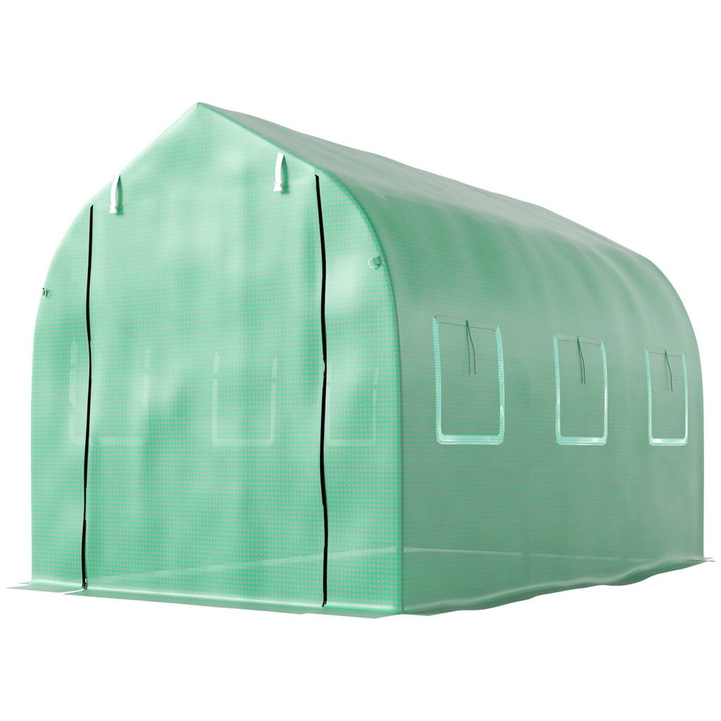 Serra Tunnel 3x2x2 m ¨C zephmum ¨C 6 Finestre a Reticolo e Porta per Giardino Verde