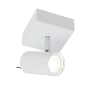 Faretto soffitto quadrato bianco orientabile GU10 10W Shilo