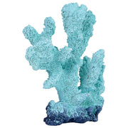 Figura decorativa in corallo in resina blu, 12x5x12h cm