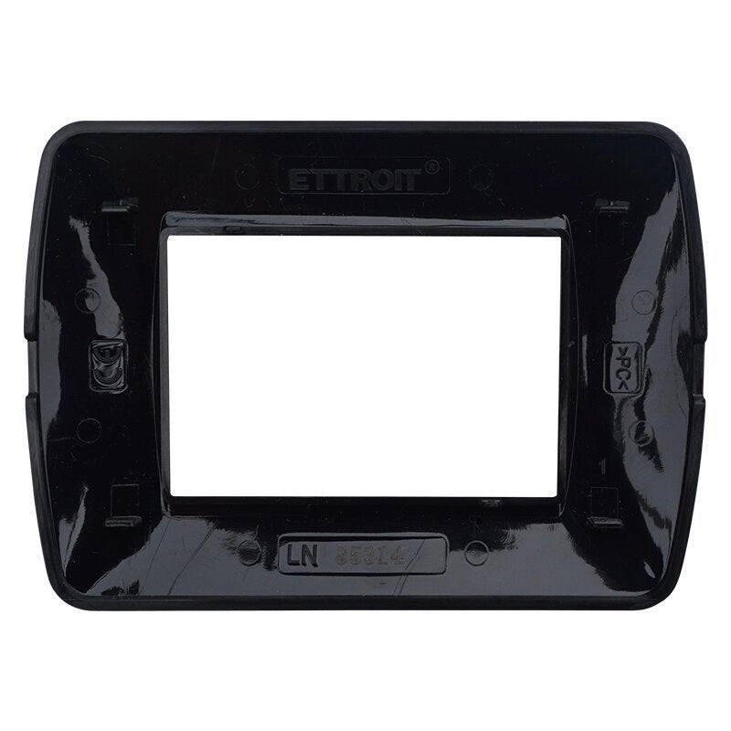 Placca Plastica Serie Space 3P Colore Nero Satinato Compatibile Con Bticino Living Light