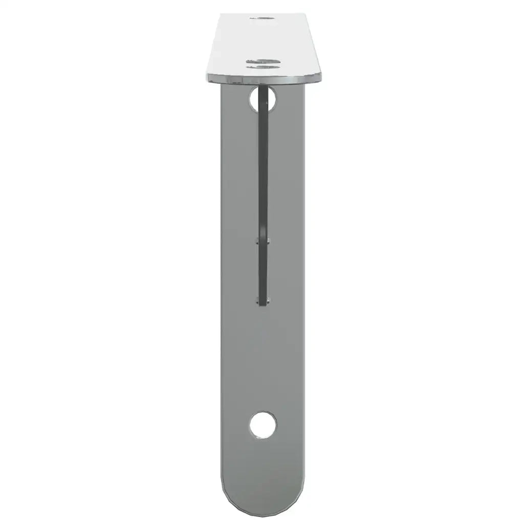 4 pz Staffe per Mensola | Ripiano | Scaffale 23,5x2,5x15,5cm in Acciaio Inox Argento