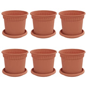 Fioriere | Cassetta per fiori | Vasi per Piante 6 pz Rosso Mattone ? 15 x 12 cm Plastica