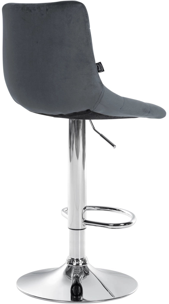 2er Set Barhocker Jerry Samt chrom
