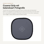 Accessori per Fotografi - Pannello di Livello 18% Grigio - Pannello di Livello Flessibile 30 cm - Accessori per Fotografi - Materiale PU - Tas di Trasporto Incluso - Pannello di Livello Grigio