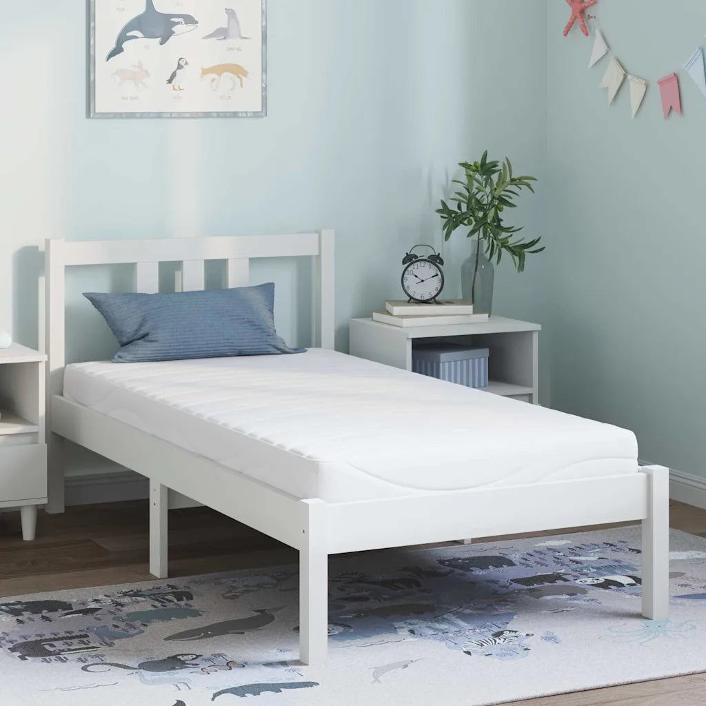 Materasso Bianco 80 x 160 cm Tessuto Jacquard 4106310