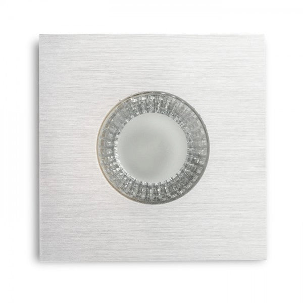 Faretto da incasso ASTOR SQ alluminio pettinato 230V GU10 50W IP65