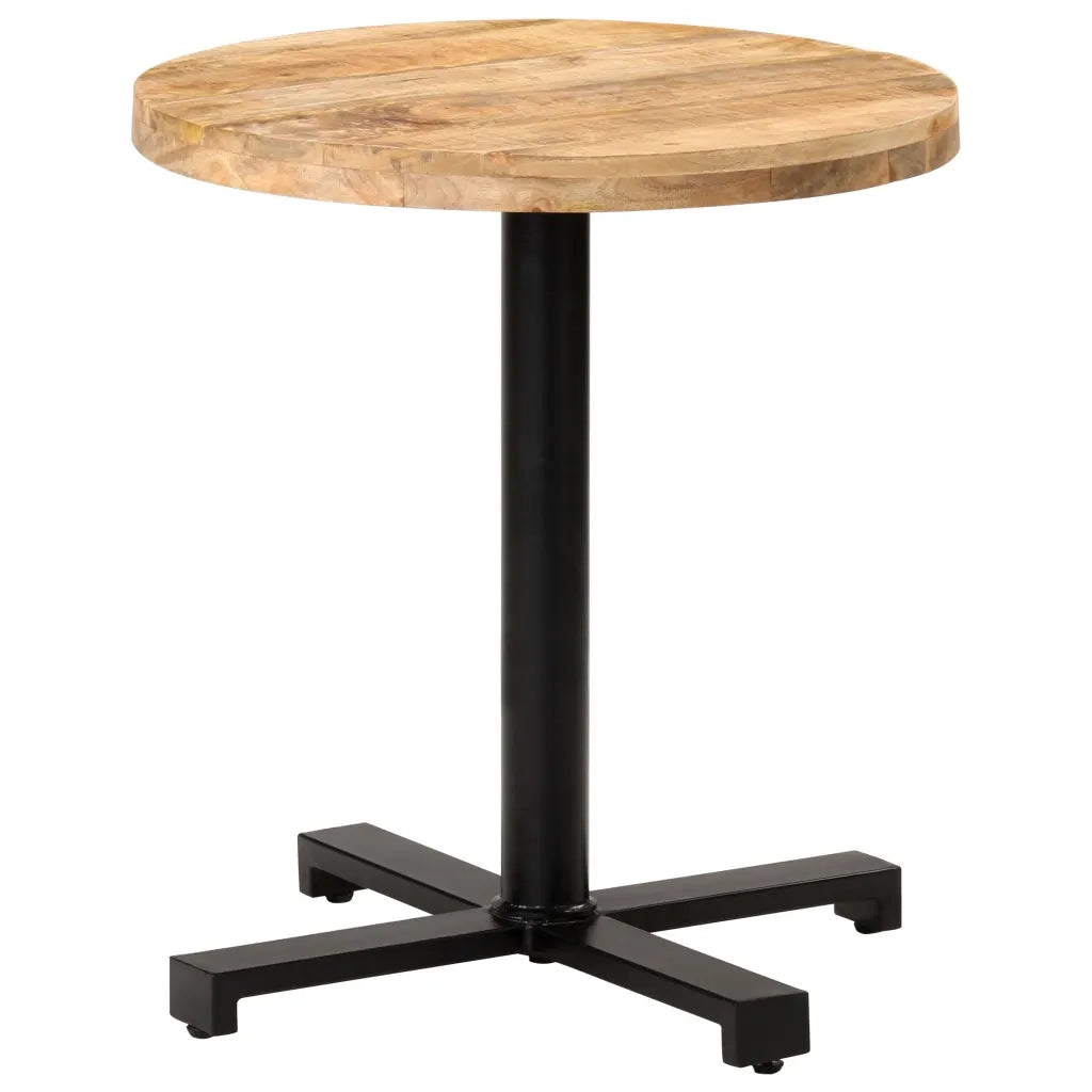 Tavolino da Bistrot Rotondo Ã˜70x75 cm in Legno di Mango Grezzo cod mxl 58872