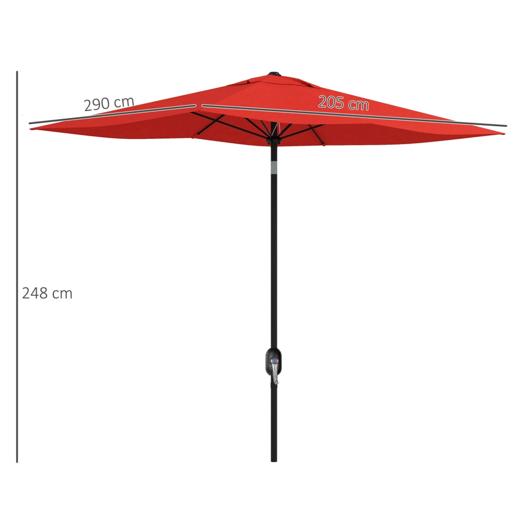 Tendalino rettangolare inclinabile 2x3 m ¨C zephmum ¨C rosso, poliestere, alta densit¨¤ 180 g/m2