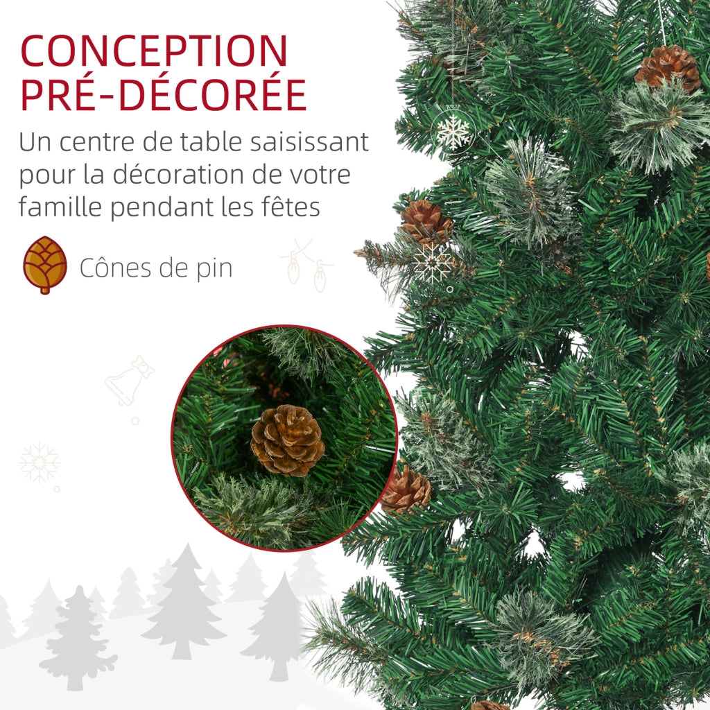 Albero di Natale artificiale ¨C zephmum ¨C 195 cm verde con 556 rami e 27 pigne