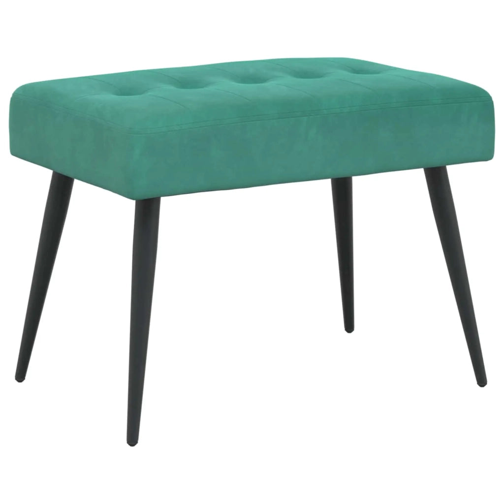 Panchina con bottoni imbottiti Turchese 60 x 40 x 45 cm Velluto 42038511