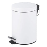 Set di 6 Porta Rifiuti A Pedale 5lit Bianco Con Chiusura Soft
