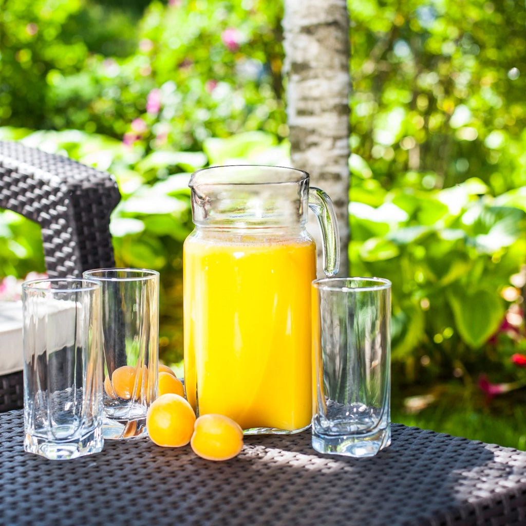 Caraffa in vetro KADAX per bevande, acqua, succhi di frutta, limonata, 1,7 l