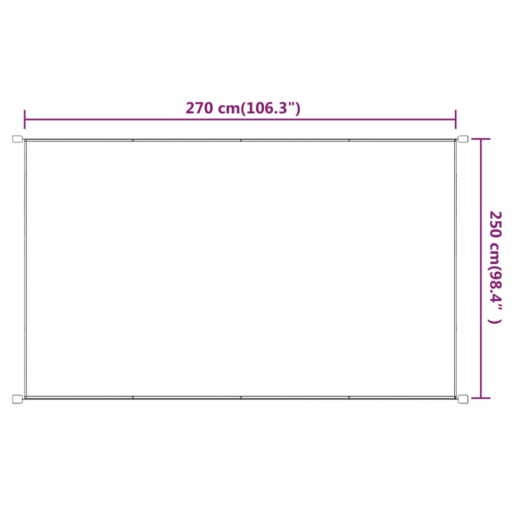 Paravento Verticale Blu 250x270 cm in Tessuto Oxford 148479