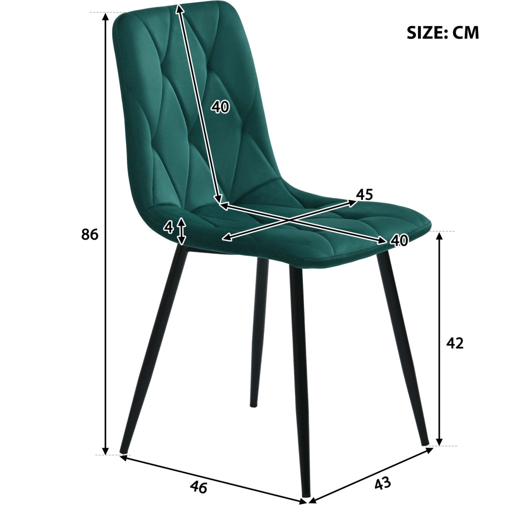 Gruppo da pranzo 117x68 cm; moderno; MDF; verde