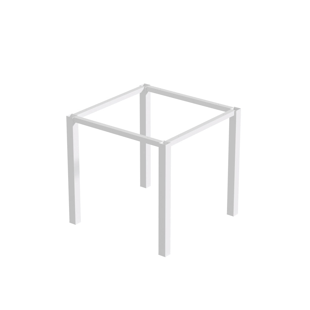 Emuca Gambe quadrate e struttura per tavolo, 50x50mm, 750x750, Verniciato bianco, Acciaio, 1 u.