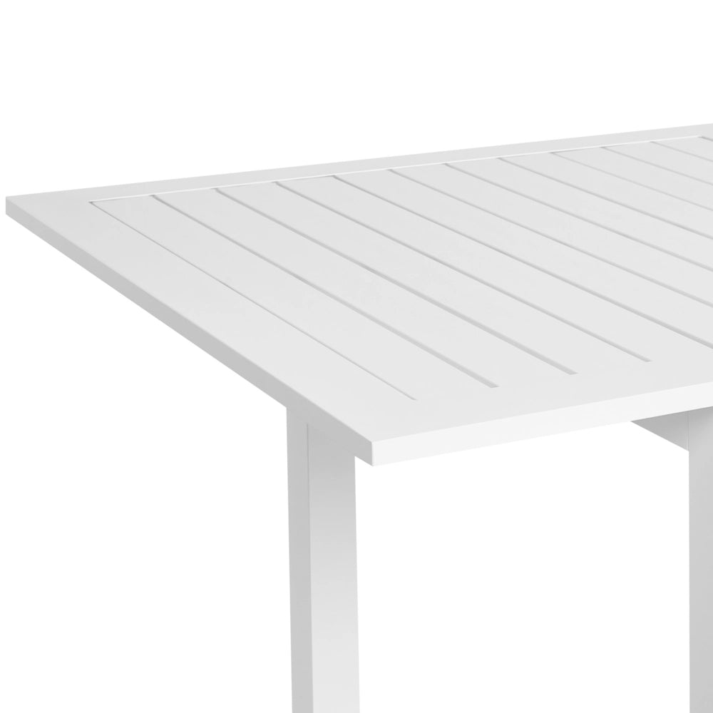 Tavolo da giardino allungabile in alluminio bianco 180/240 x 90 cm Arredo esterno