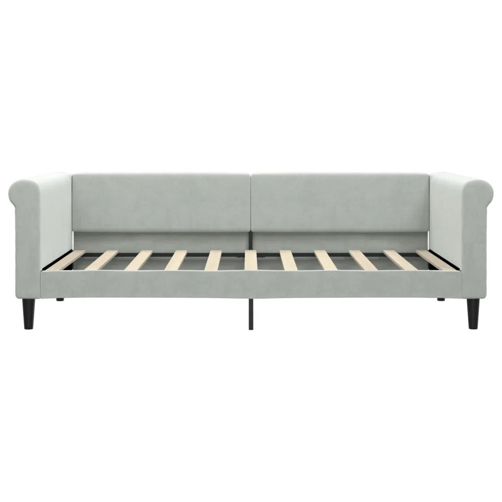 Divano Letto con Letto Estraibile-Sofa Letto-Daybed Grigio Chiaro 90x190 Velluto 756947