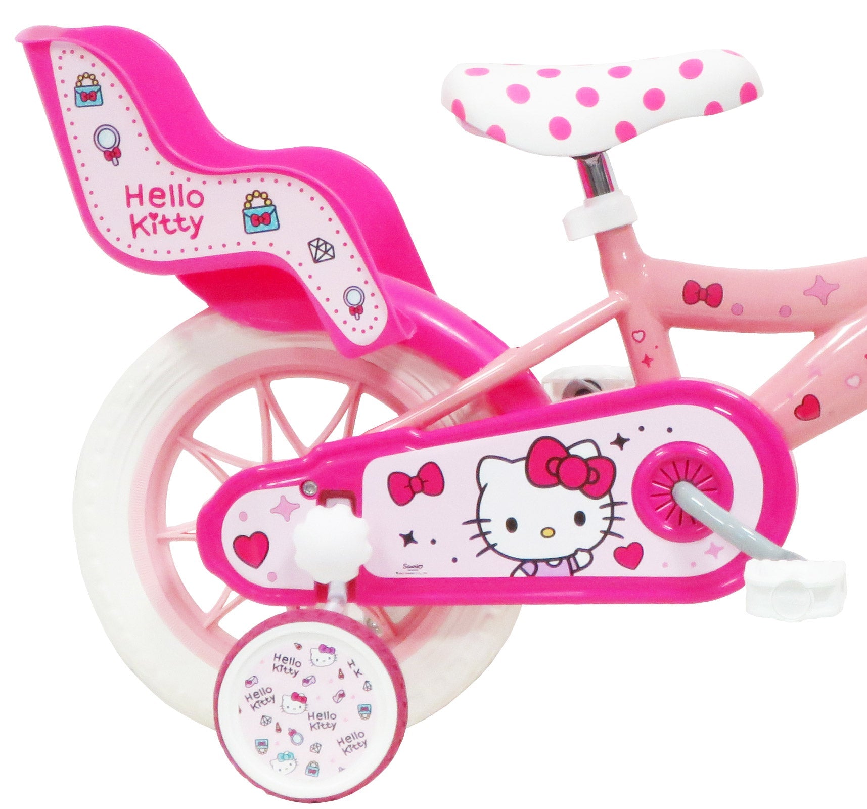 Bicicletta per Bambina 12" 1 Freno Gomme in EVA Hello kitty Rosa