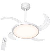 Ventilatore a plafoniera led 40w con pale a scomparsa e telecomando