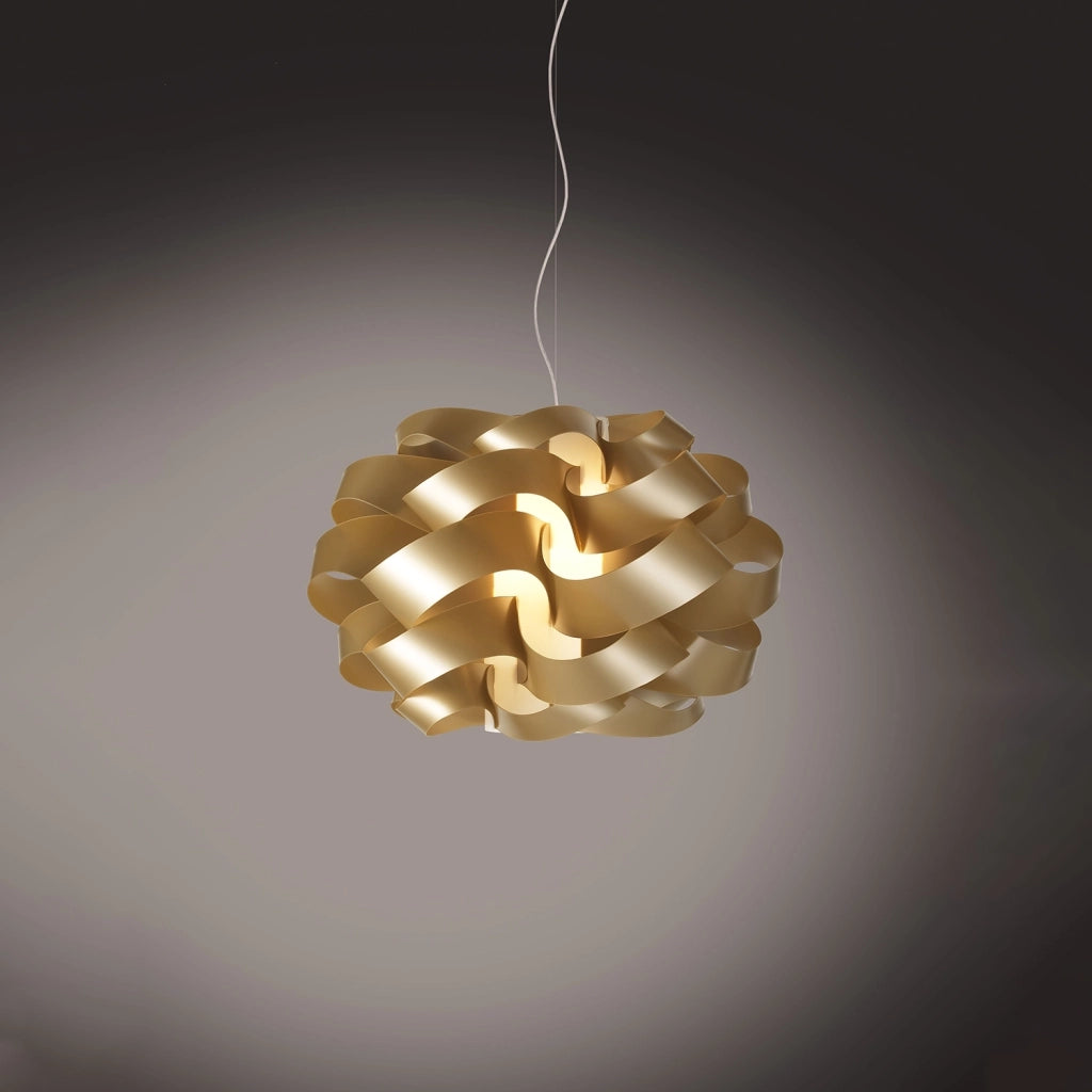 Sospensione Da Esterno Moderna Cloud Polilux ® New Gold 1 Luce E27 D40Cm