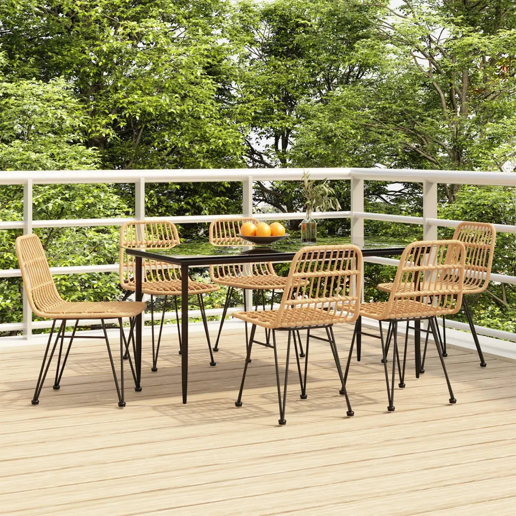 Set da Pranzo da Giardino 7 pz in Polyrattan 3157877