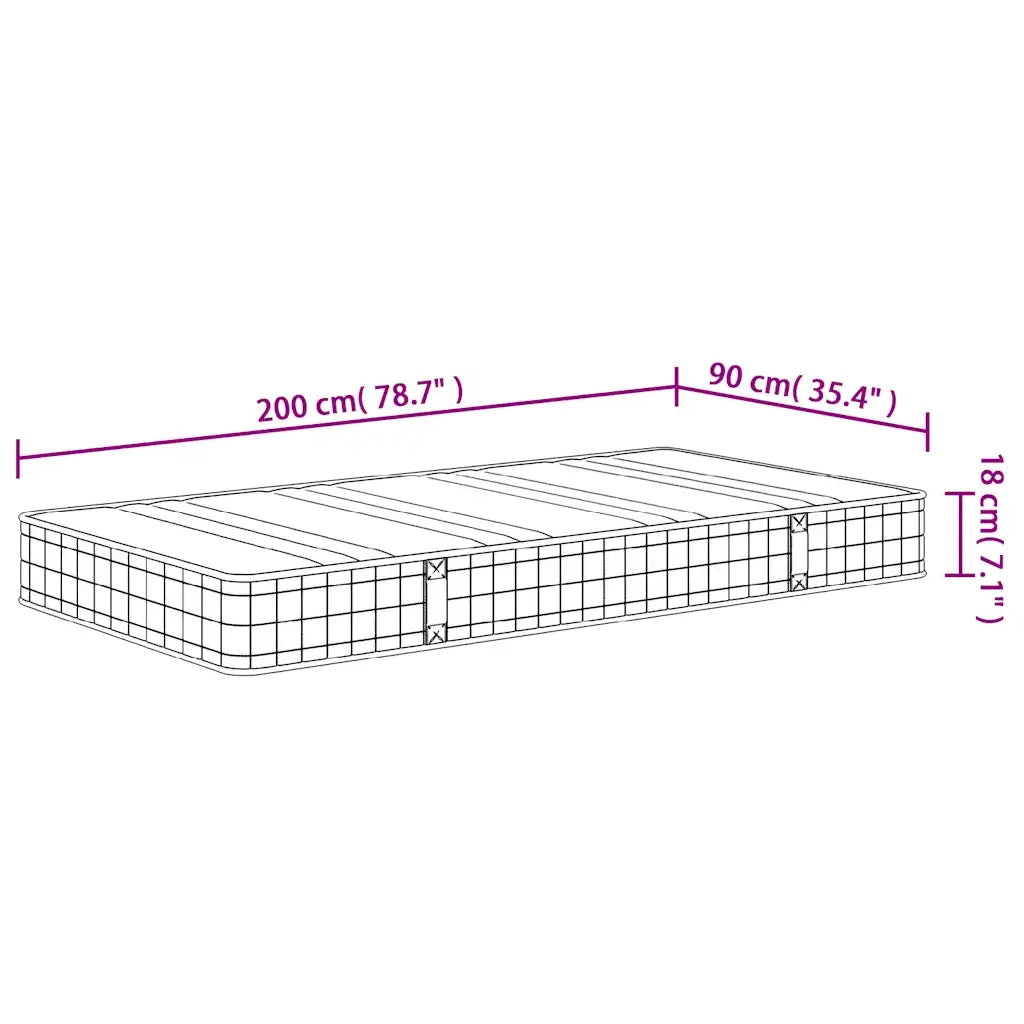 Materasso a Molle Bonnel Medio 90x200 cm 372929