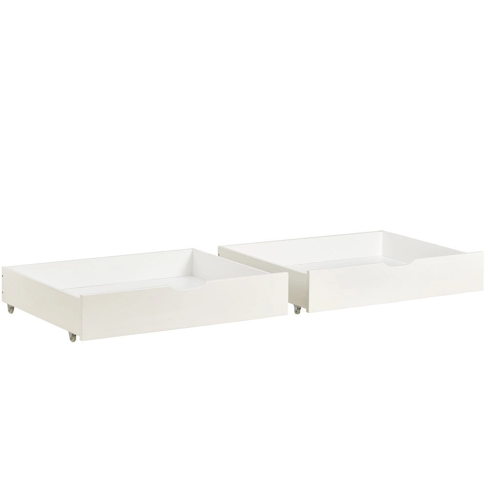 Cassetti Contenitore sotto Letto in MDF con Rotelle ¨C Xylo ¨C Bianco 93x66.5x20