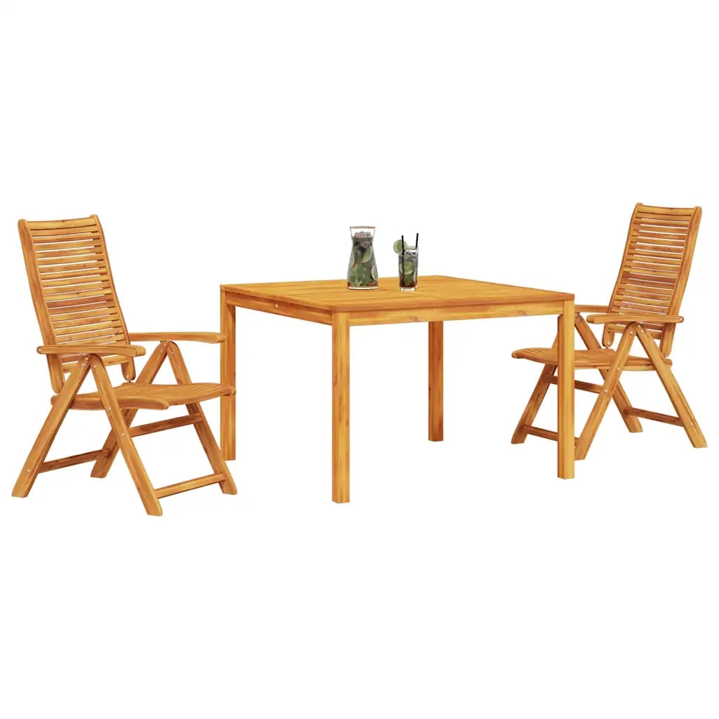 vidaXL Set da Pranzo per Giardino 3 pcs Marrone