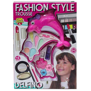 Trade Shop - Trousse Delfino Fashion Style Trucco Ombretti E Rossetto Gioco Bambine Età 5+ -