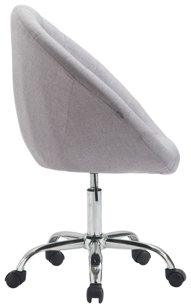 Sgabello da lavoro London V2 in tessuto grigio