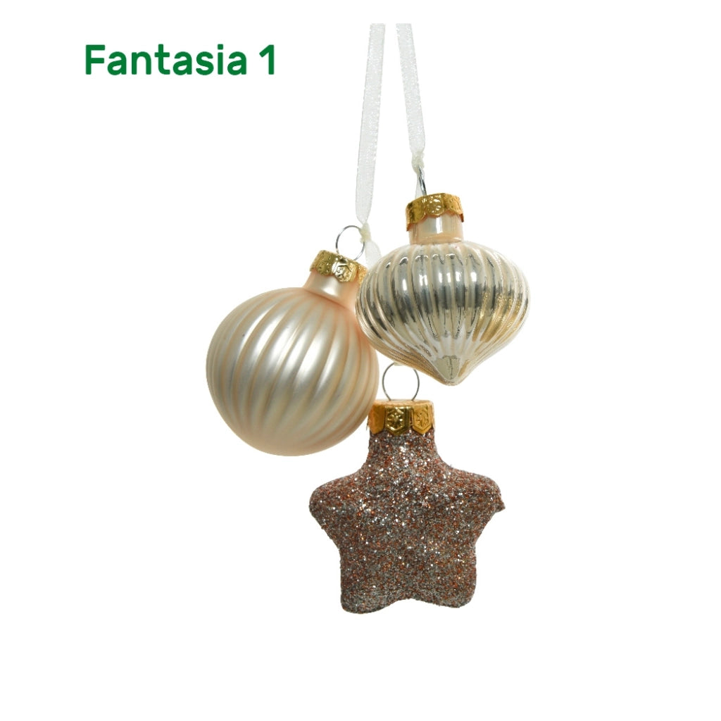 Addobbo albero Kaeming rosa/oro