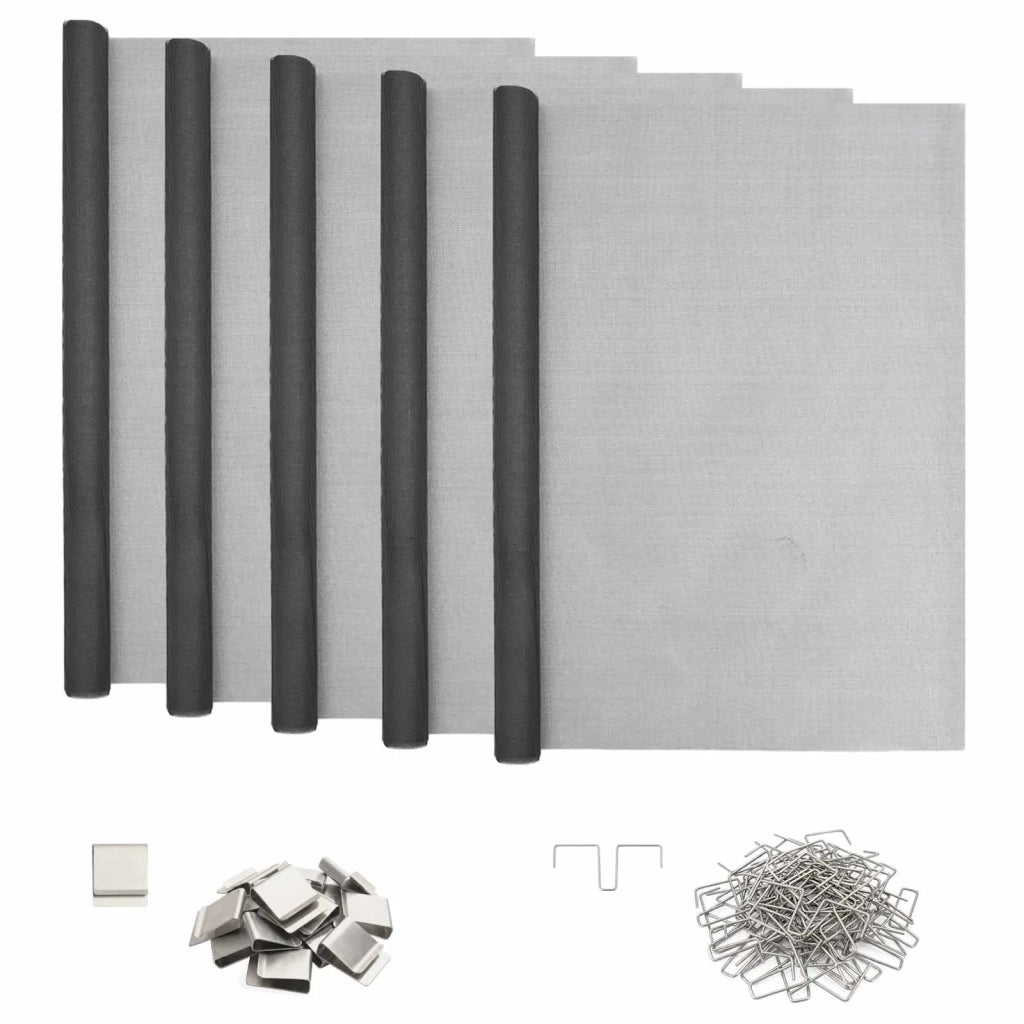 Copertura per pozzetto di luce con clip 5 pz 70 x 130 cm Grigio 42045636