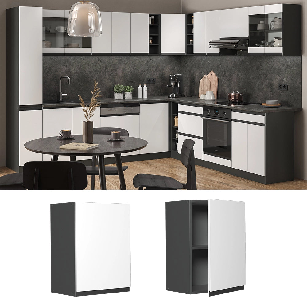 Vicco Pensile da cucina Bianco 45 cm Forma a J
