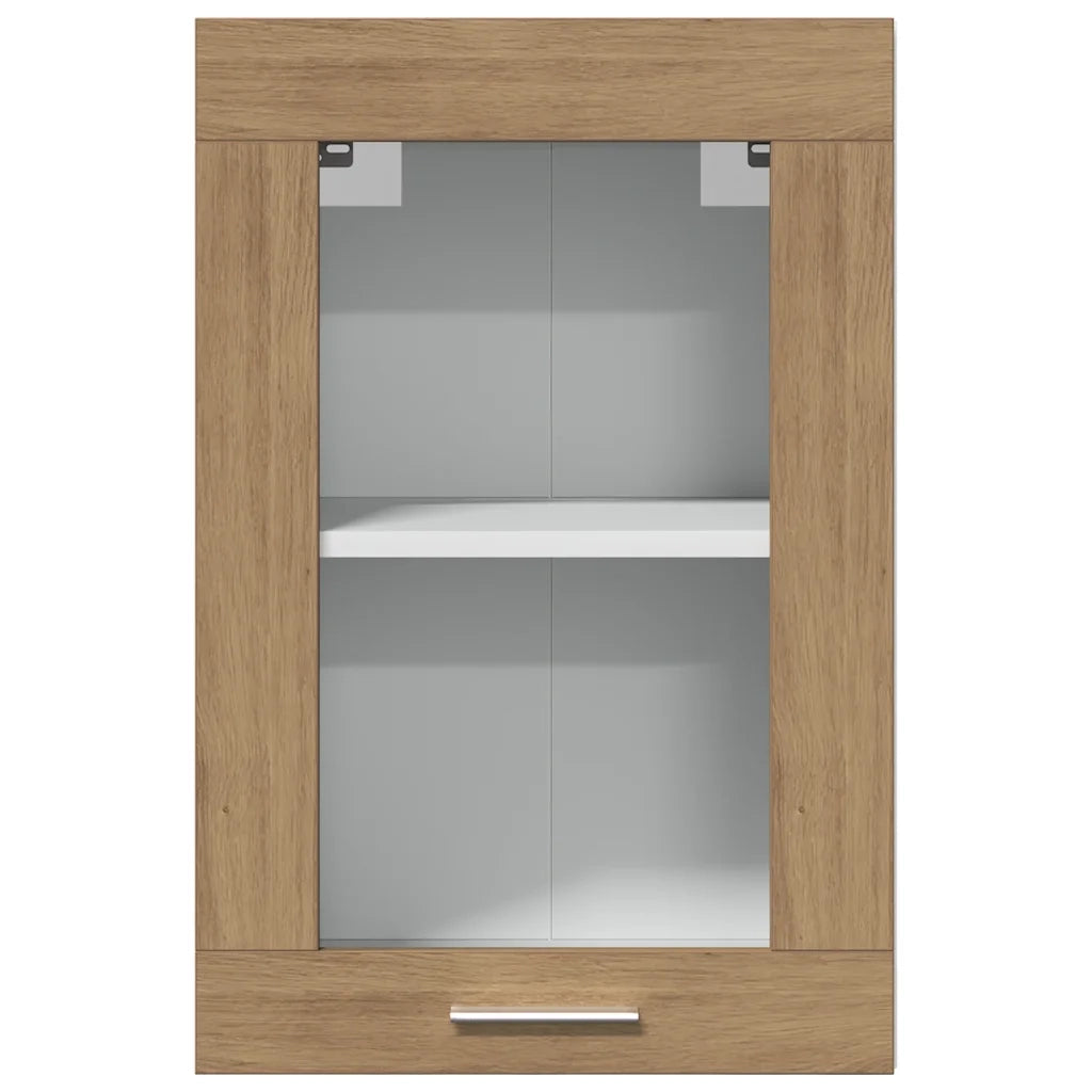 Pensile Vetro Â“LyonÂ” Rovere Artigianale 40x31x60 cm