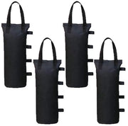 4 pezzi - Sacco di sabbia per tenda - Sacco di sabbia vuoto per tenda da festa - 20 x 47cm - 600D Oxford - Nero - 10kg di capacità di carico - Pesi per tenda - Chiusura con cerniera a clip - Base stabile
