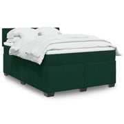 Giroletto a Molle con Materasso Verde Scuro 140x200 cm Velluto 3288645