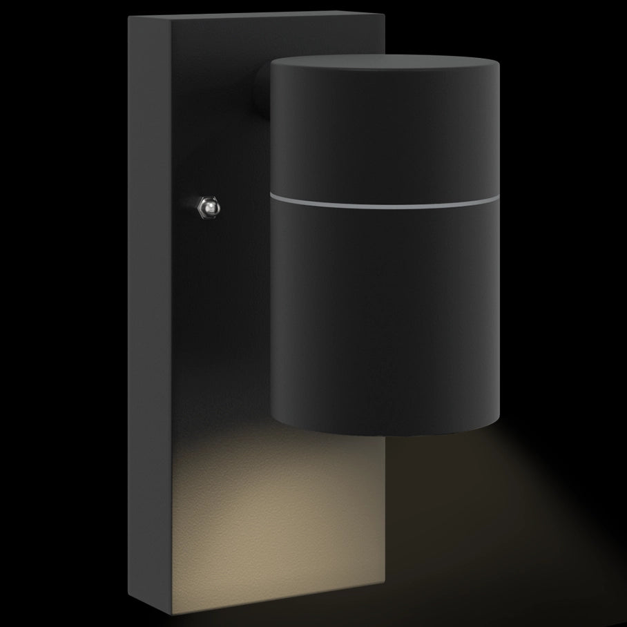 Luci da muro esterne 2 pcs Acciaio Inossidabile Nero IP44